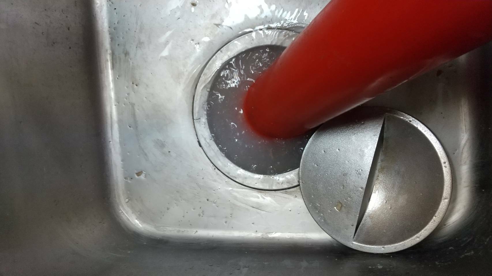東京都台東区でキッチンの排水つまりとりをしました